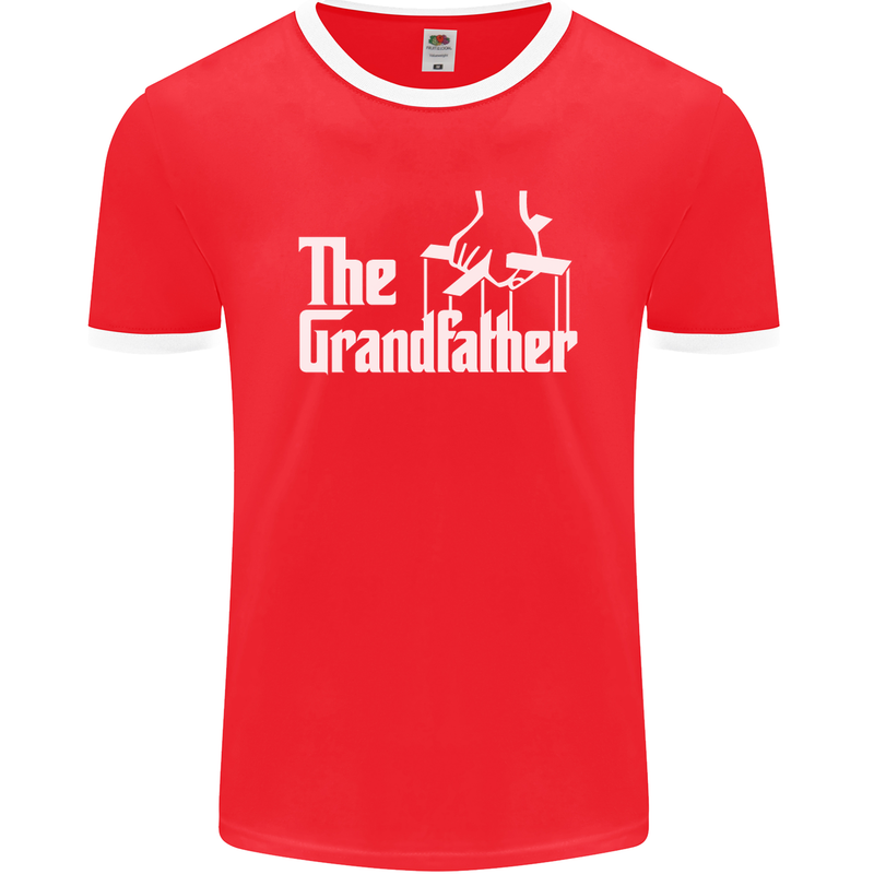 The Grandfather Grandad Grandparent's Day Mens Ringer T-Shirt FotL Red/White
