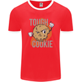 A Tough Cookie Funny MMA Mixed Martial Arts Mens Ringer T-Shirt FotL Red/White