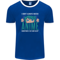 I Don't Always Watch Anime Funny Mens Ringer T-Shirt FotL Royal Blue/White