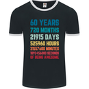 60th Birthday 60 Year Old Mens Ringer T-Shirt FotL Black/White