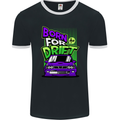 Born for Drift Drifting Car Mens Ringer T-Shirt FotL Black/White