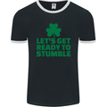 Get Ready to Stumble St. Patrick's Day Mens Ringer T-Shirt FotL Black/White