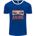 I Paused My Anime To Be Here Funny Mens Ringer T-Shirt FotL Royal Blue/White