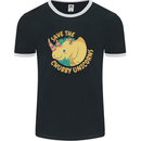 Save the Chbby Unicorns Funny Rhino Mens Ringer T-Shirt FotL Black/White