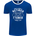 A Retired IT Technician Looks Like Mens Ringer T-Shirt FotL Royal Blue/White