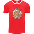 Dear Santa Funny Horse Equestrian Christmas Mens Ringer T-Shirt Red/White