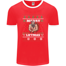 Gym Merry Liftmas Christmas Bodybuilding Mens Ringer T-Shirt FotL Red/White