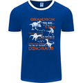 Grandson You Are My Favourite Dinosaur Mens Ringer T-Shirt FotL Royal Blue/White