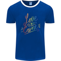 Love is Not a Crime LGBT Gay Awareness Mens Ringer T-Shirt FotL Royal Blue/White