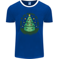 Bah Humbug Christmas Tree Funny Mens Ringer T-Shirt FotL Royal Blue/White