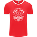 A Qualified Receptionist Looks Like Mens Ringer T-Shirt FotL Red/White