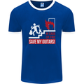 In Case of Emergency Save My Guitars Mens Ringer T-Shirt FotL Royal Blue/White