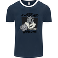 Who's Awesome You're Awesome Funny Mens Ringer T-Shirt FotL Navy Blue/White