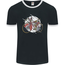 Cycling Steampunk Bicycle Bike Cyclist Mens Ringer T-Shirt FotL Black/White