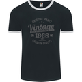 Vintage Year 55th Birthday 1968 Mens Ringer T-Shirt FotL Black/White