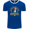 A Beagle Dog Mens Ringer T-Shirt FotL Royal Blue/White