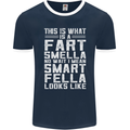 What a Fart Smella Looks Like Funny Slogan Mens Ringer T-Shirt FotL Navy Blue/White