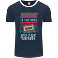 Music in the Soul Heard by the Universe Mens Ringer T-Shirt FotL Navy Blue/White