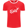 Fishing the Master Baiter Funny Fisherman Mens Ringer T-Shirt FotL Red/White