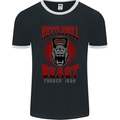 Kettlebell Beast Gym Training Top MMA Mens Ringer T-Shirt FotL Black/White