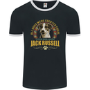 A Jack Russell Dog Mens Ringer T-Shirt FotL Black/White