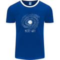 The Milky Way Astronomy Solar System Planet Mens Ringer T-Shirt FotL Royal Blue/White