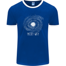The Milky Way Astronomy Solar System Planet Mens Ringer T-Shirt FotL Royal Blue/White