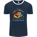 LGBT Gay Pride Cowboy Awareness Day Mens Ringer T-Shirt FotL Navy Blue/White