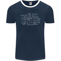 Mathematical Formula Funny Maths Mens Ringer T-Shirt FotL Navy Blue/White