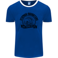 Stepdad & Daughters Friends Father's Day Mens Ringer T-Shirt FotL Royal Blue/White