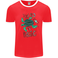 Climate Change Say No To Plastic Mens Ringer T-Shirt Red/White