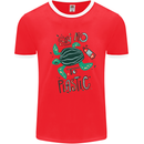 Climate Change Say No To Plastic Mens Ringer T-Shirt Red/White