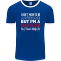 I Don't Mean to Be but I'm a Manager Rugby Mens Ringer T-Shirt FotL Royal Blue/White