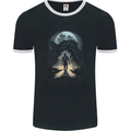 Zombie Street Halloween Mens Ringer T-Shirt FotL Black/White