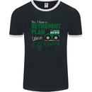 Retirement Plan Off Roading 4X4 Road Funny Mens Ringer T-Shirt FotL Black/White