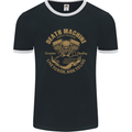 Death Machine Biker Motorcycle Motorbike Mens Ringer T-Shirt FotL Black/White