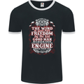 Engine Under Your Ass Biker Motorbike Mens Ringer T-Shirt FotL Black/White