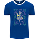 Mardi Gras Queen Mens Ringer T-Shirt Royal Blue/White