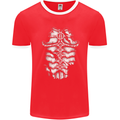 Roman Armour Fancy Dress Warrior Gym MMA Mens Ringer T-Shirt FotL Red/White