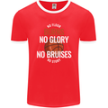 No Floor Burns No Glory Basketball Mens Ringer T-Shirt FotL Red/White