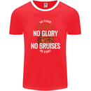 No Floor Burns No Glory Basketball Mens Ringer T-Shirt FotL Red/White