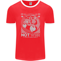 Make Love Not War World Peace Anti Mens Ringer T-Shirt FotL Red/White