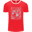 Make Love Not War World Peace Anti Mens Ringer T-Shirt FotL Red/White