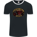 Farming Support Your Local Farmer Mens Ringer T-Shirt FotL Black/White