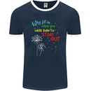 Born to Stand Out Autistic Autism ASD Mens Ringer T-Shirt FotL Navy Blue/White