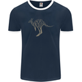 Kangaroo Ecology Mens Ringer T-Shirt FotL Navy Blue/White