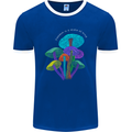 Freedom Is a State of Mind Magic Mushrooms Mens Ringer T-Shirt FotL Royal Blue/White