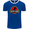 Offline Funny Gamer Gaming Mens Ringer T-Shirt FotL Royal Blue/White