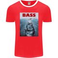 Bass Fishing Parody Fuuny Fisherman Mens Ringer T-Shirt FotL Red/White