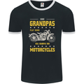 Some Grandpas Funny Biker Motorcycle Bike Mens Ringer T-Shirt FotL Black/White